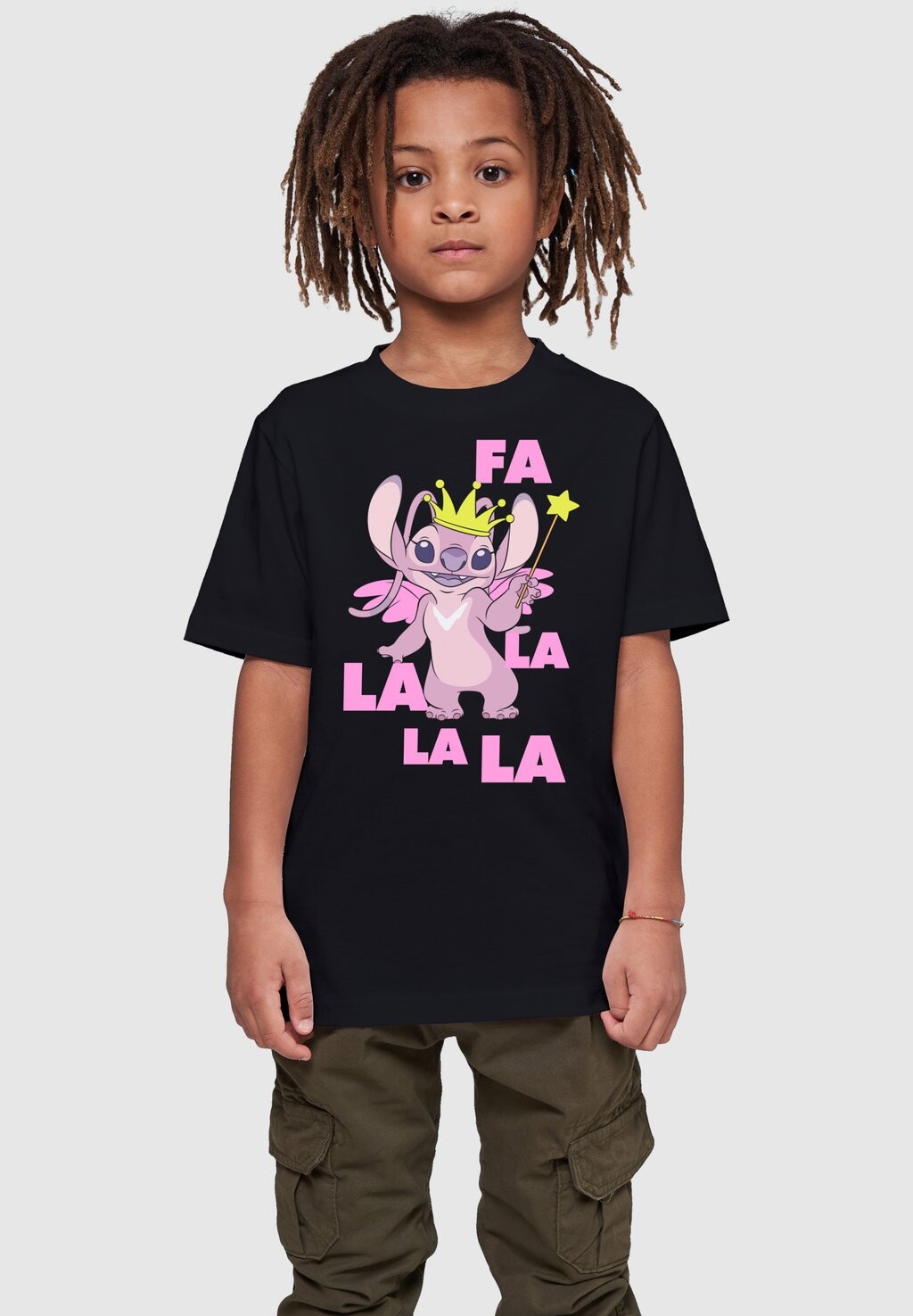 

Футболка с принтом LILO ANG STITCH-FA LA LA ABSOLUTE CULT, цвет black