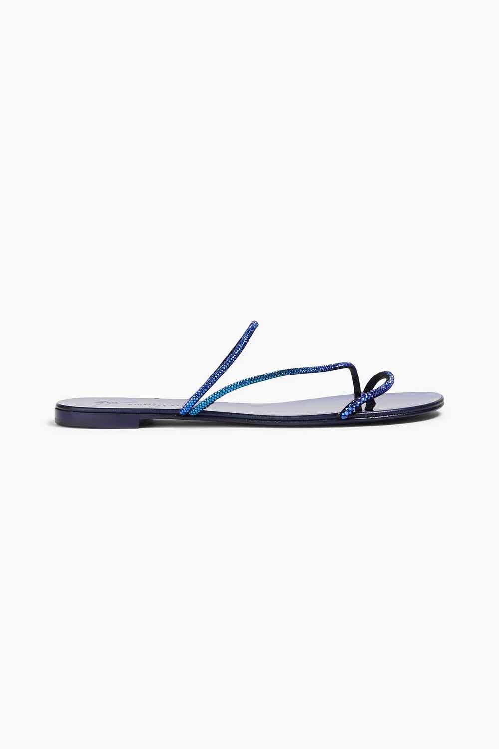 

Замшевые босоножки с кристаллами Giuseppe Zanotti, темно-синий