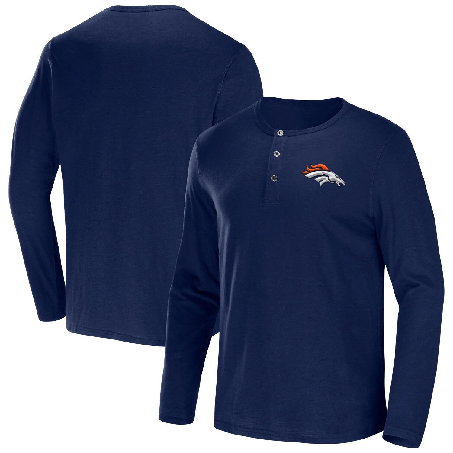 

Мужская футболка NFL x Darius Rucker Collection от Fanatics Navy Denver Broncos Slub Jersey Henley футболка с длинными рукавами
