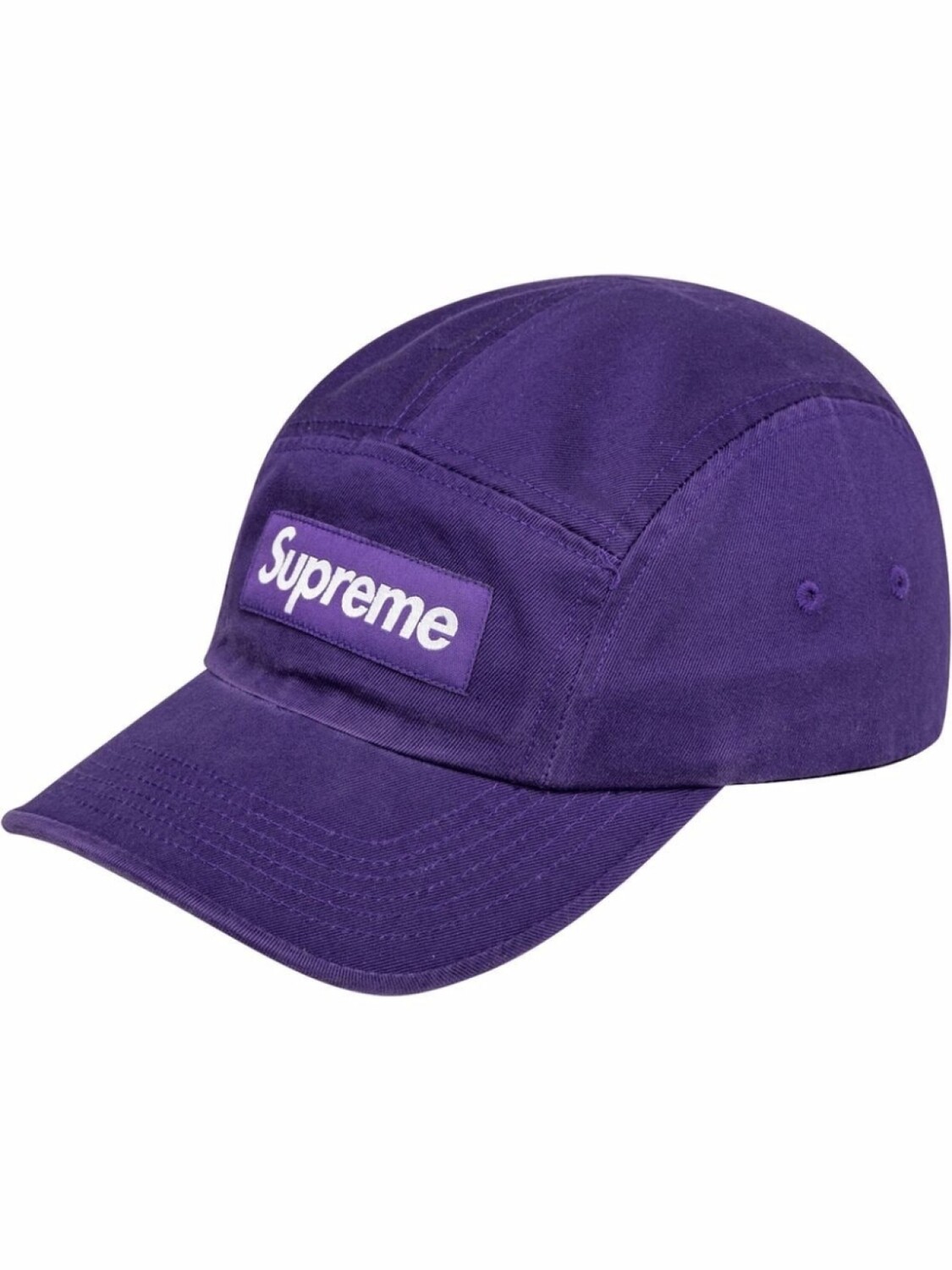 

Supreme кепка Washed Chino Twill Camp, фиолетовый