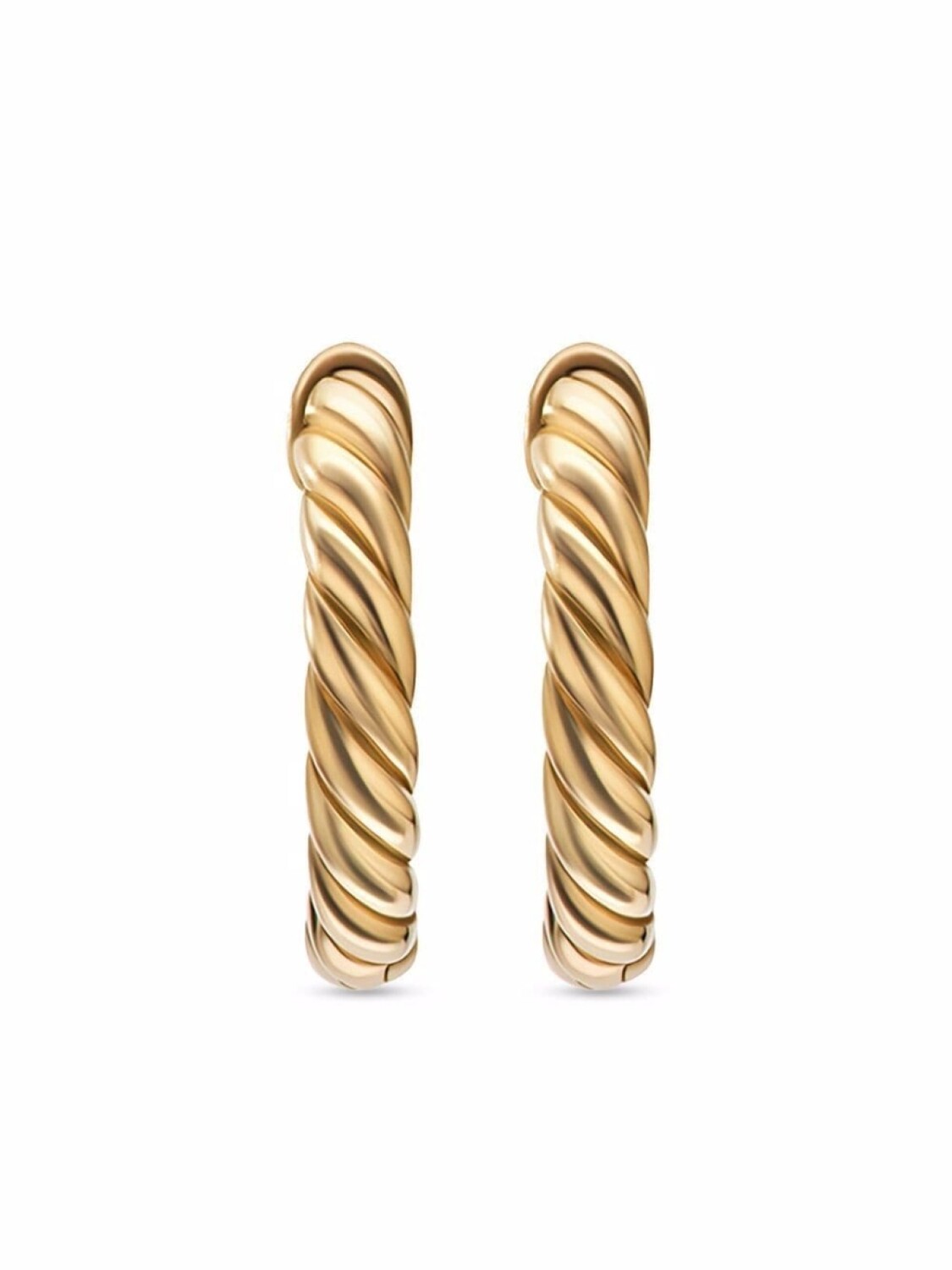

Серьги-кольца Sculpted Cable из желтого золота David Yurman, золотой