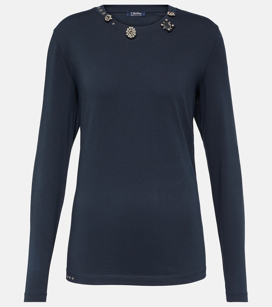 

Топ utilita из хлопкового джерси 'S Max Mara, синий