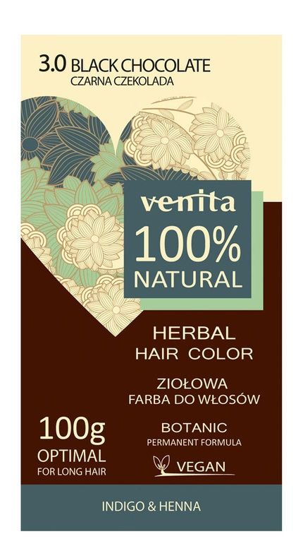 Venita 3.0 Czarna Czekolada травяная краска для волос, 1 шт.