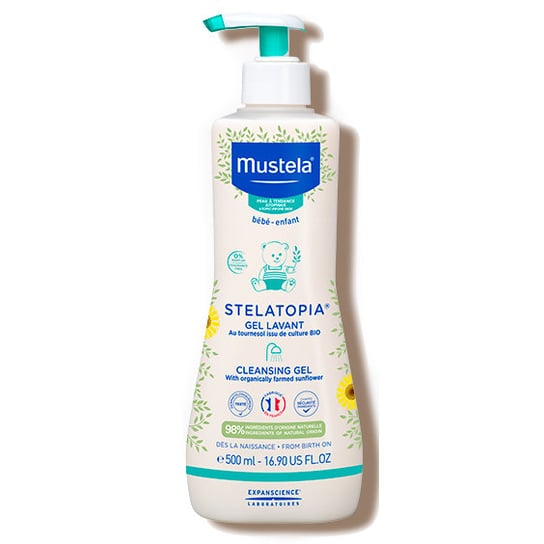 Очищающий гель | Гель для мытья тела для детей и младенцев для атопической кожи 500мл Mustela Stelatopia