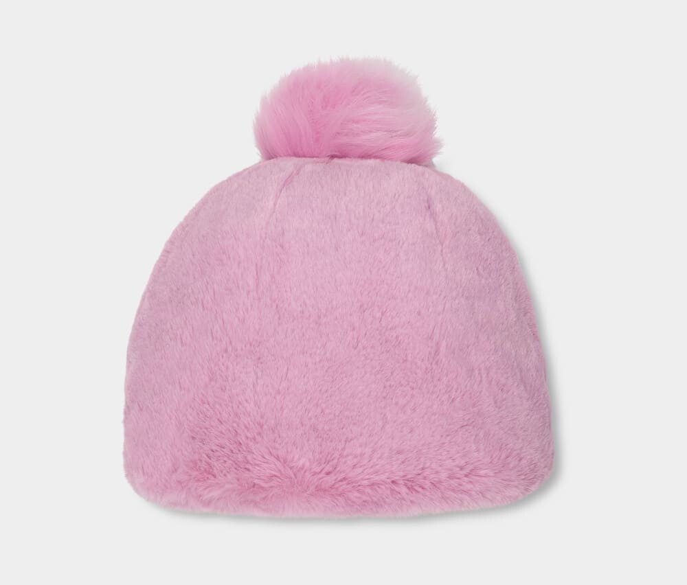 

Зимняя шапка Faux Fur Beanie W Pom UGG, розовый