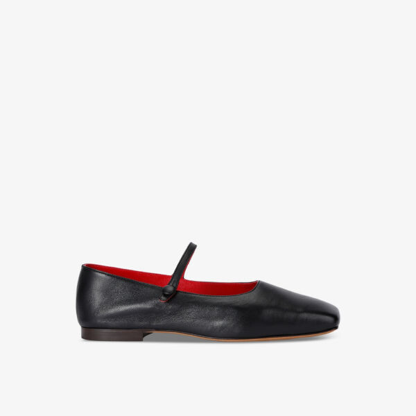 

Туфли Мэри-Джейн из кожи с квадратным носком Mansur Gavriel, черный