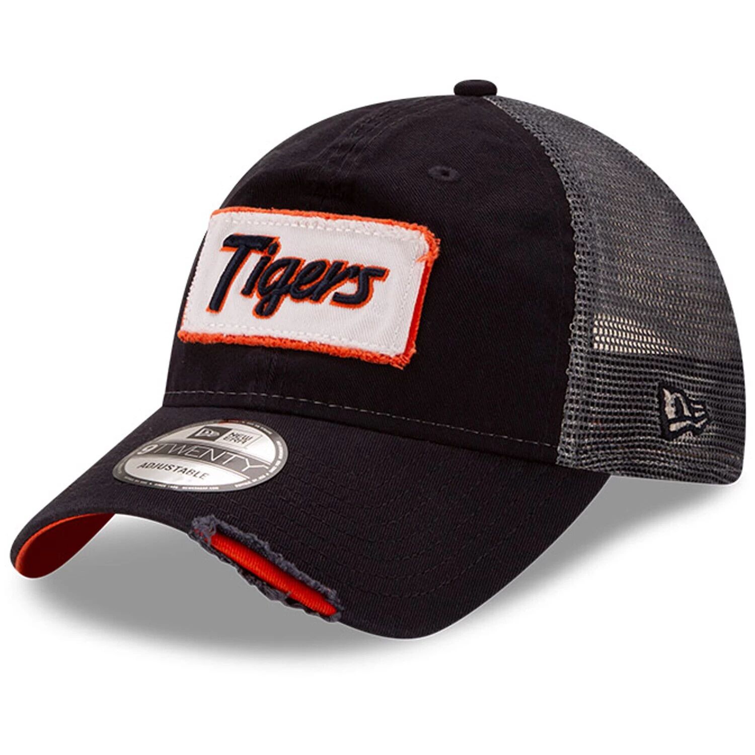

Мужская регулируемая шляпа New Era Navy Auburn Tigers с потертой нашивкой 9TWENTY Trucker