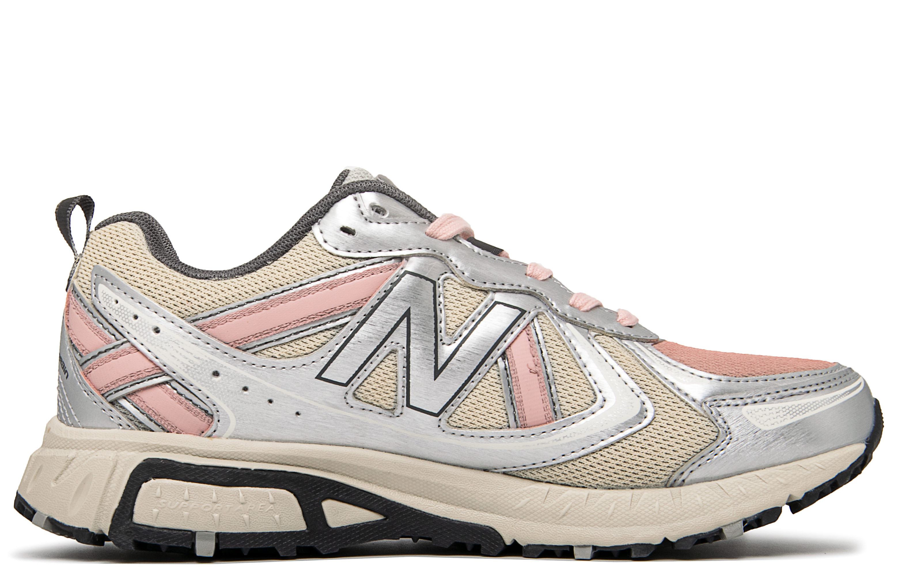 

Кроссовки NB 410 унисекс с низким верхом серебристо-розовые New Balance