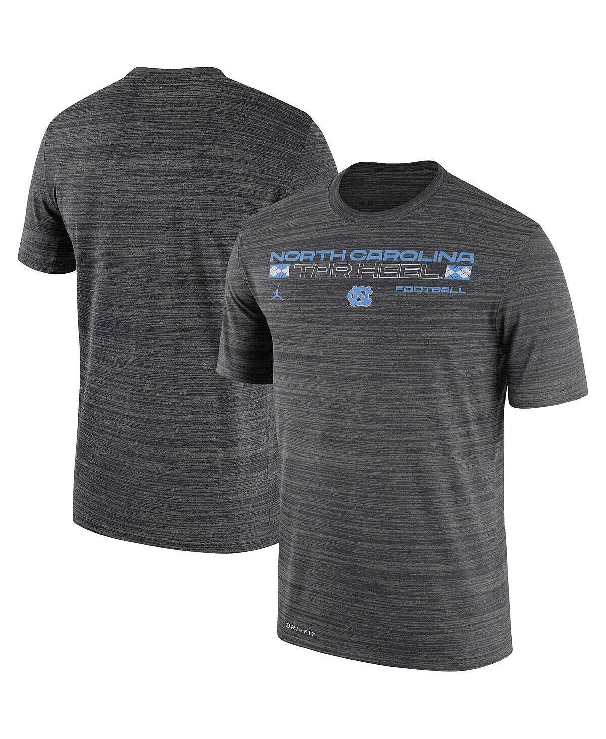 

Мужская темно-серая футболка North Carolina Tar Heels Velocity Legend Performance Nike, Серый