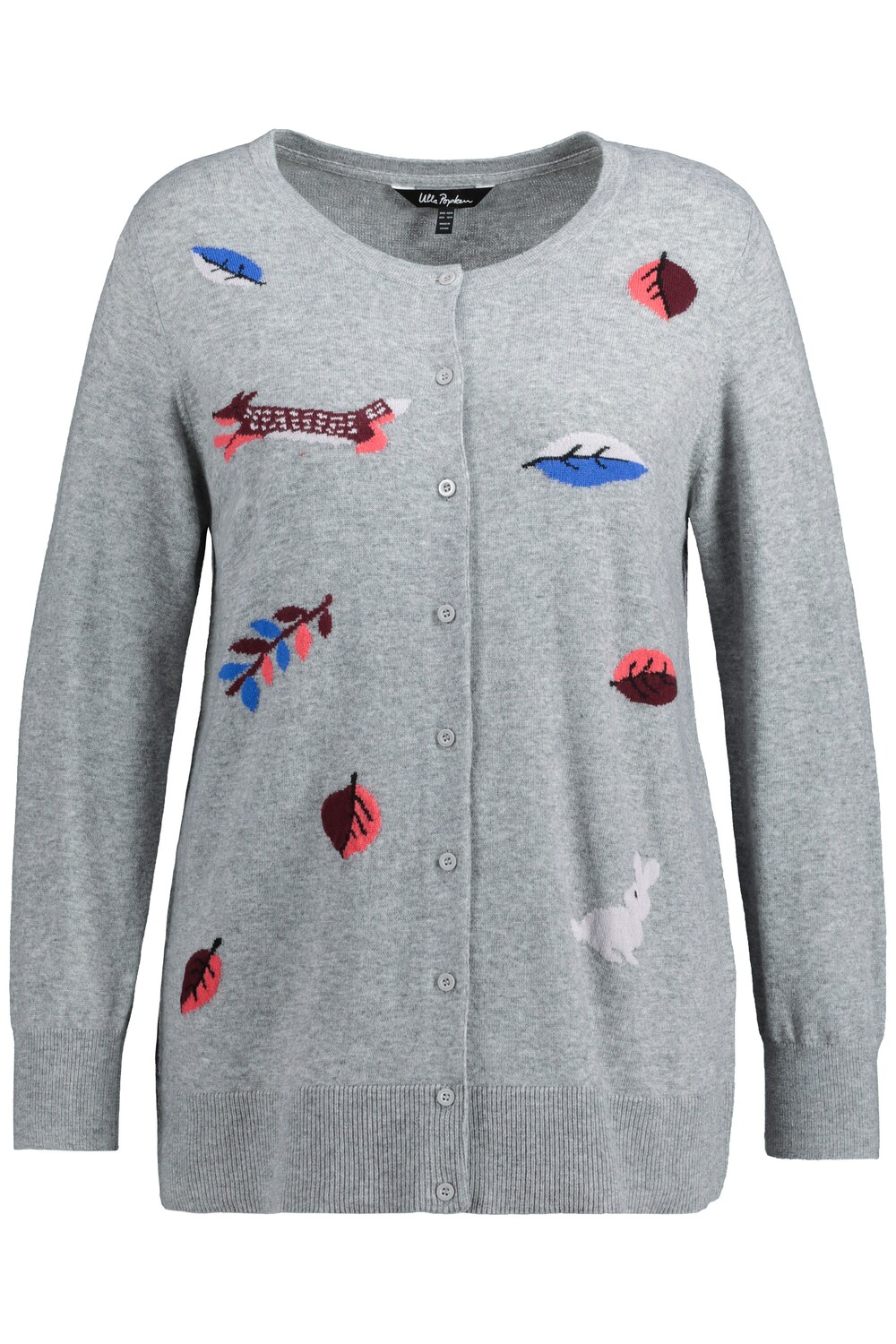 

Толстовка Ulla Popken Strickjacke, цвет hellgrau mélange