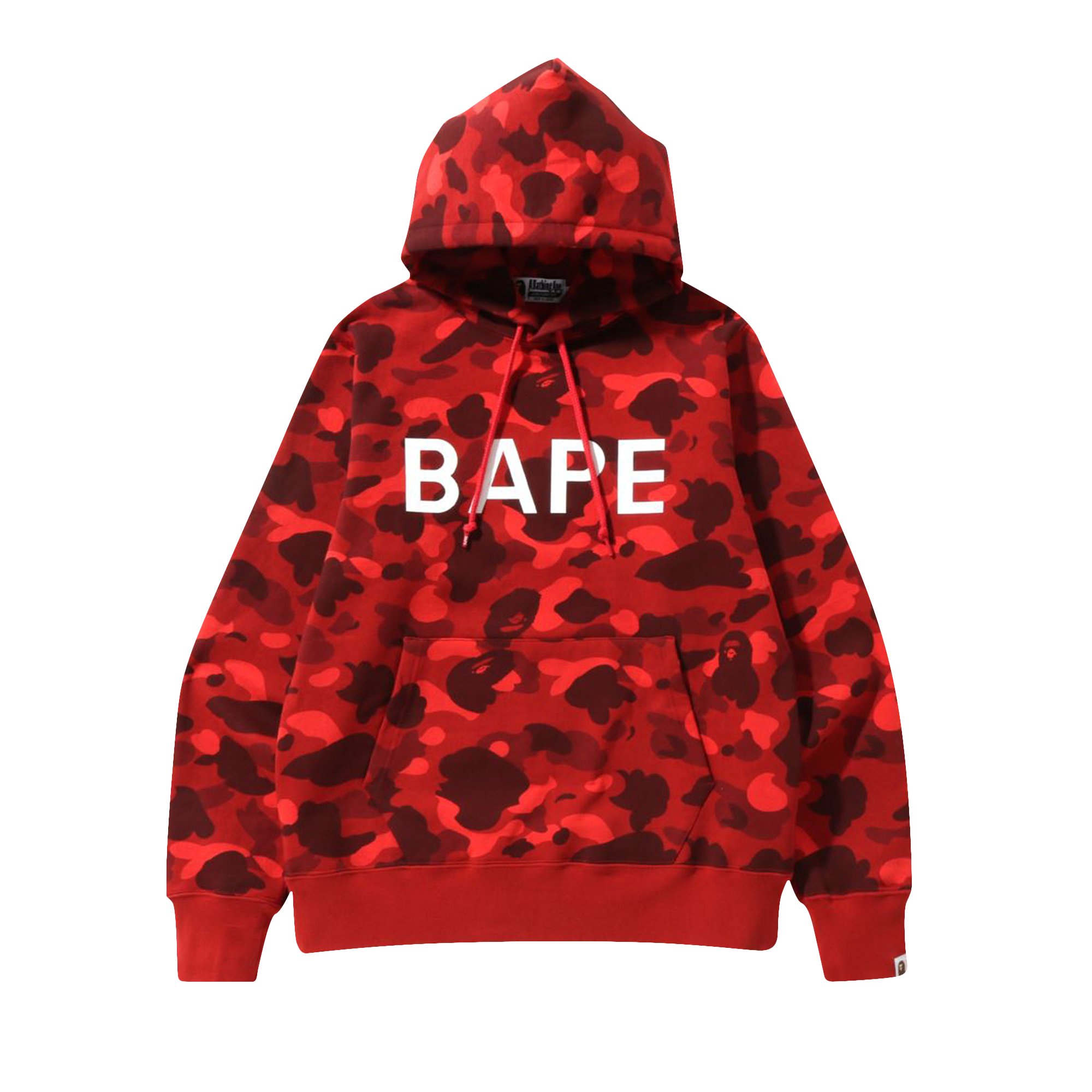 BAPE Color Camo Пуловер Bape с капюшоном, красный