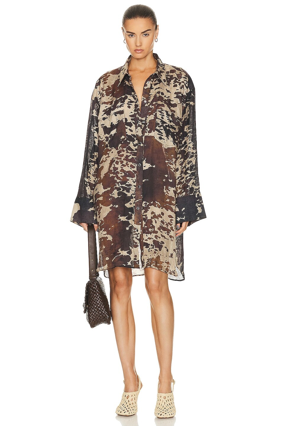 

Платье Acne Studios Long Sleeve Cow, цвет Dark Brown