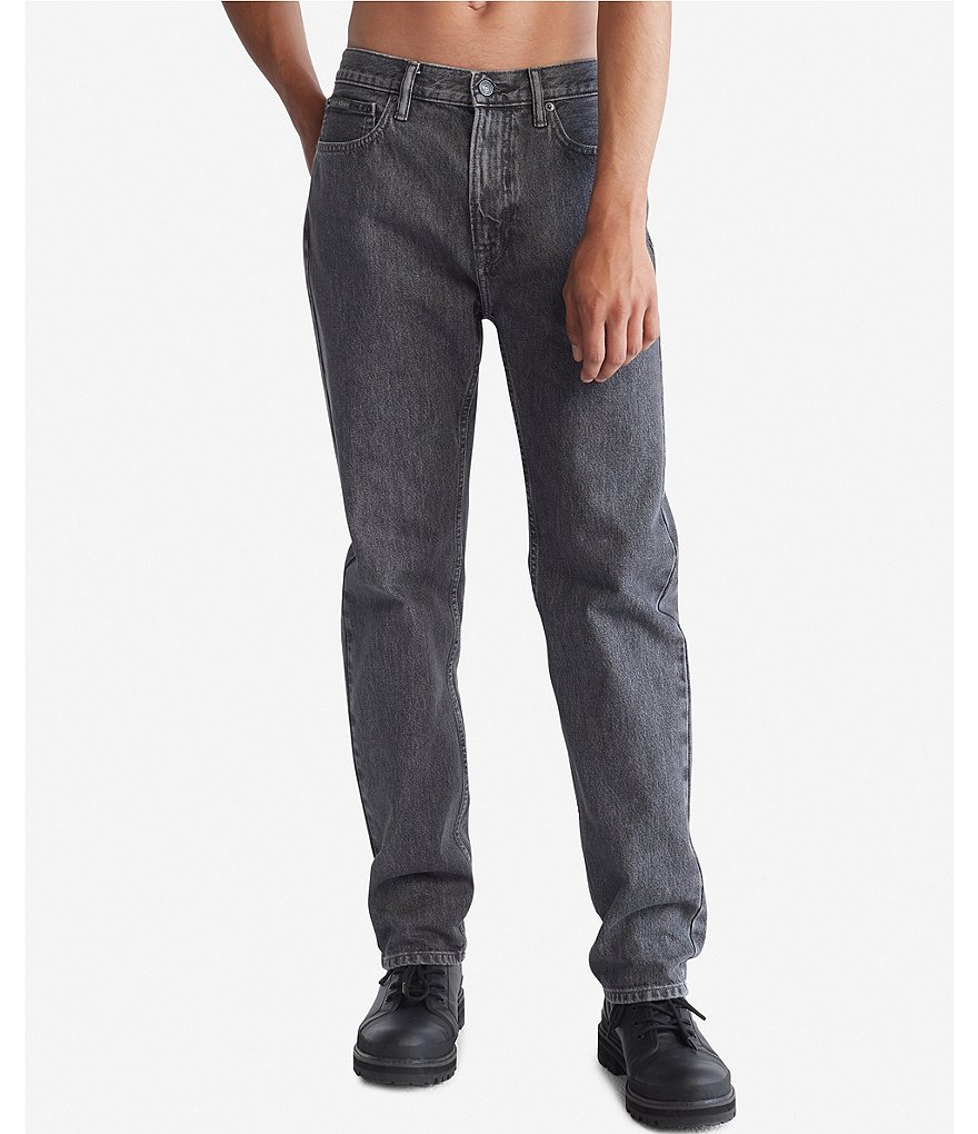 Джинсы прямого кроя Calvin Klein Standard прямого кроя, серый джинсы прямого кроя admin prps серый