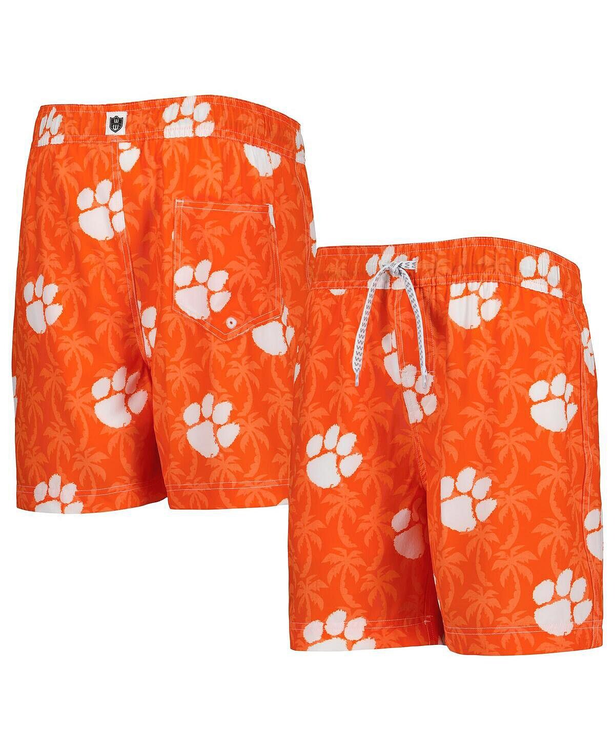

Шорты для плавания Big Boys Orange Clemson Tigers Palm Tree Wes & Willy