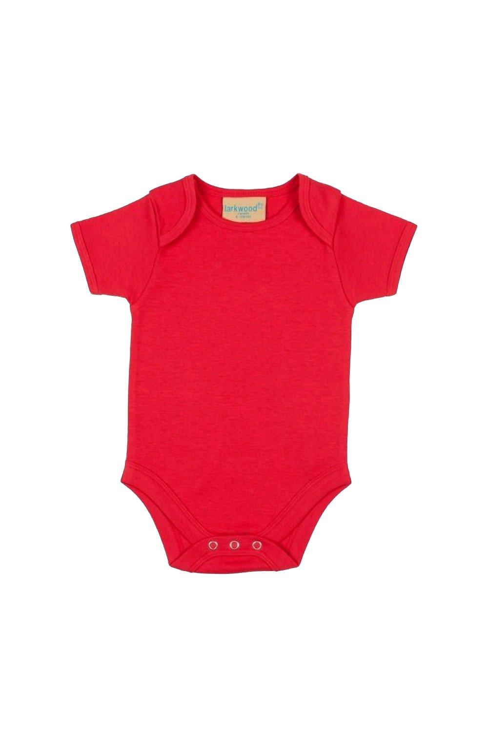 Боди с короткими рукавами и вырезом-конвертом Larkwood, красный детское боди с длинным рукавом на возраст 0 12 месяцев