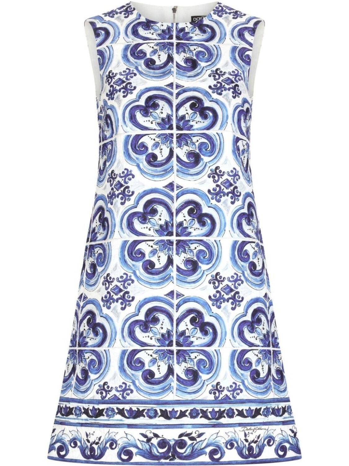 

Dolce & Gabbana платье мини с принтом Majolica, синий