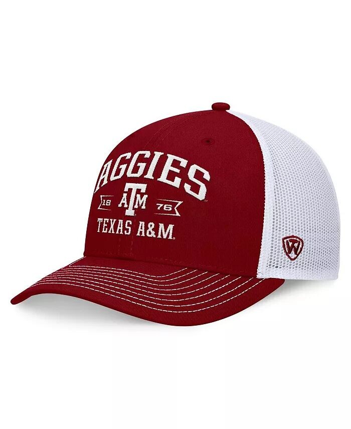 

Мужская темно-бордовая регулируемая шляпа Texas A M Aggies Carson Trucker Top Of The World, красный