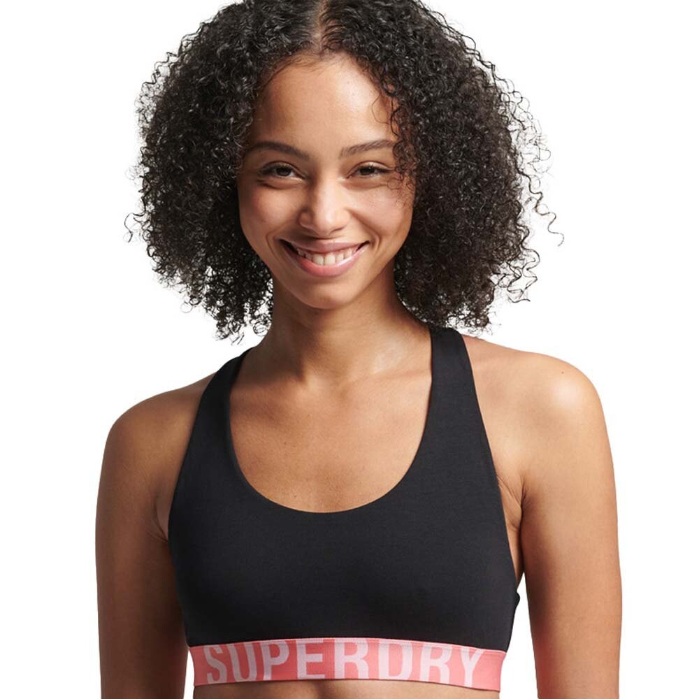 

Бюстгальтер Superdry Large Logo Croplette NH, черный