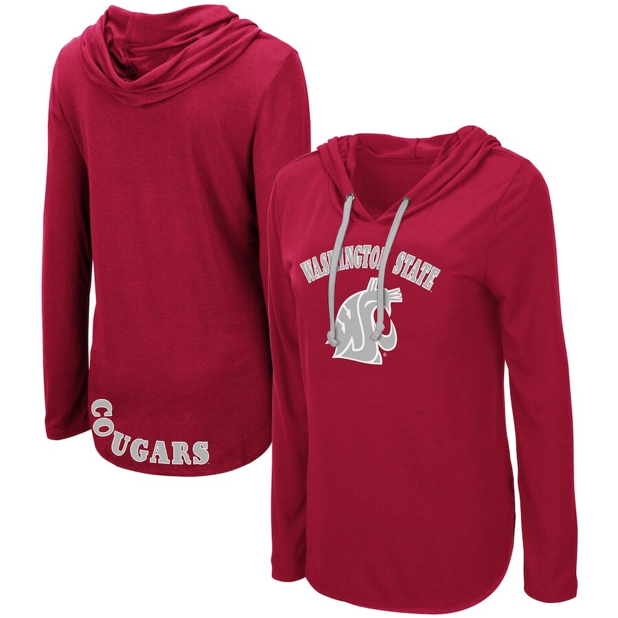 

Футболка с длинным рукавом Colosseum Washington State Cougars, малиновый