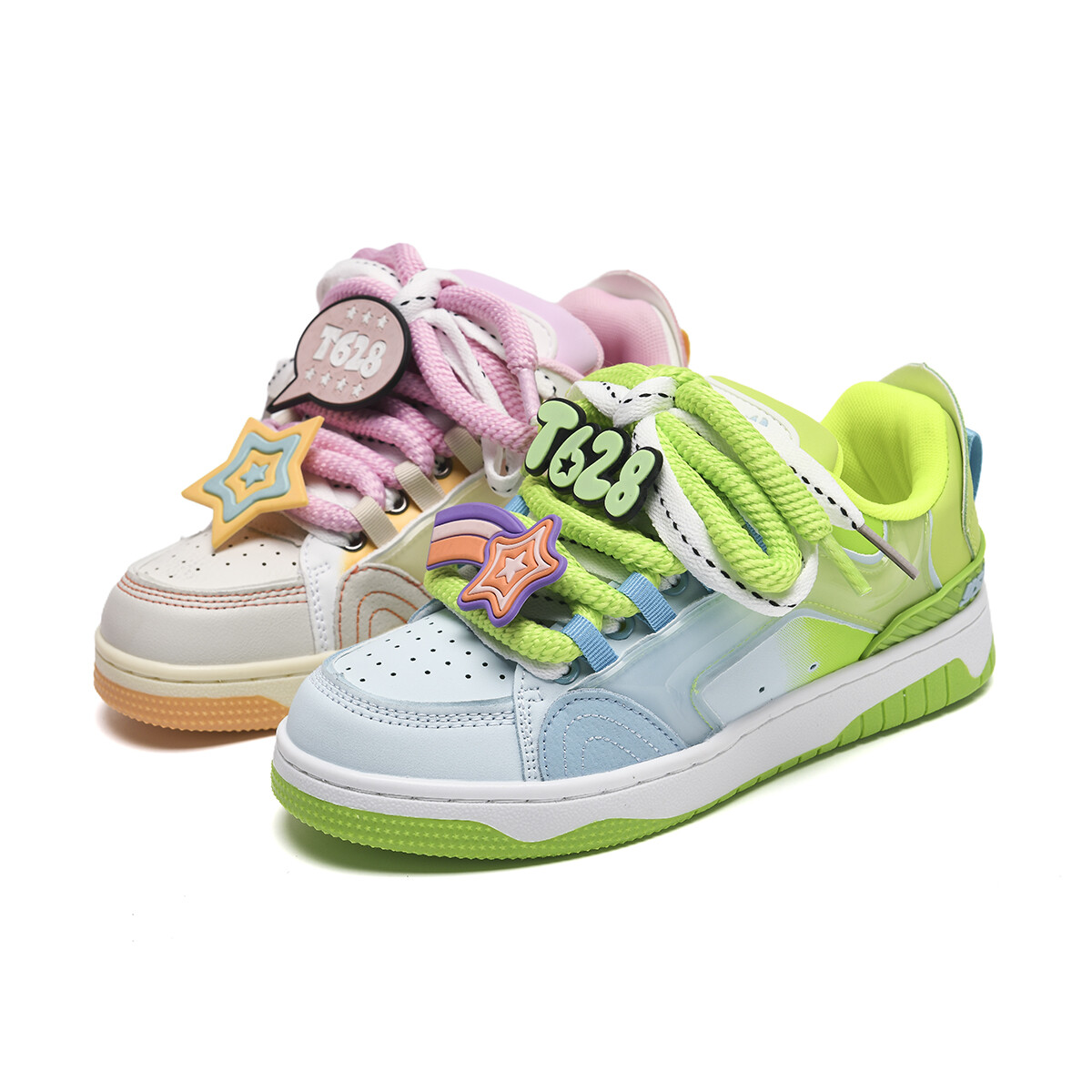 

Кроссовки T628 Skateboarding Shoes Women's Low-top, цвет Mandarin duck color (accessories co-branded)