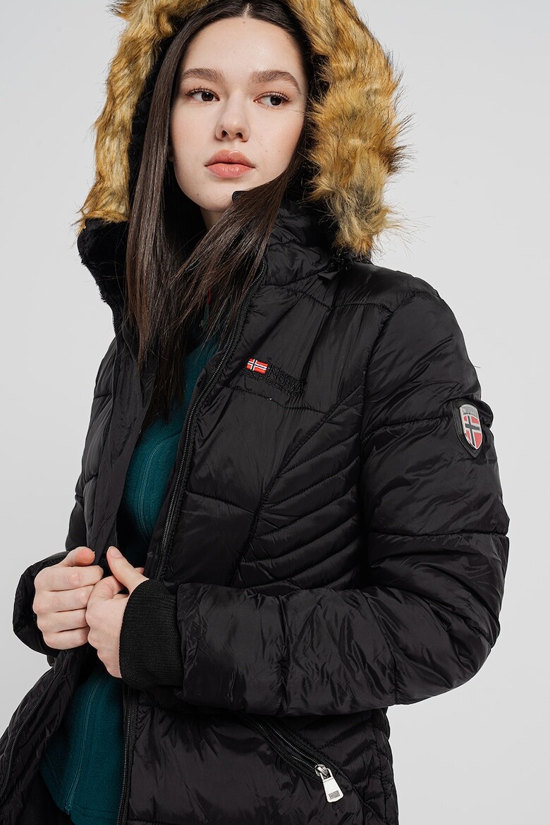 

Утепленная зимняя парка Abeille с капюшоном Geographical Norway, черный