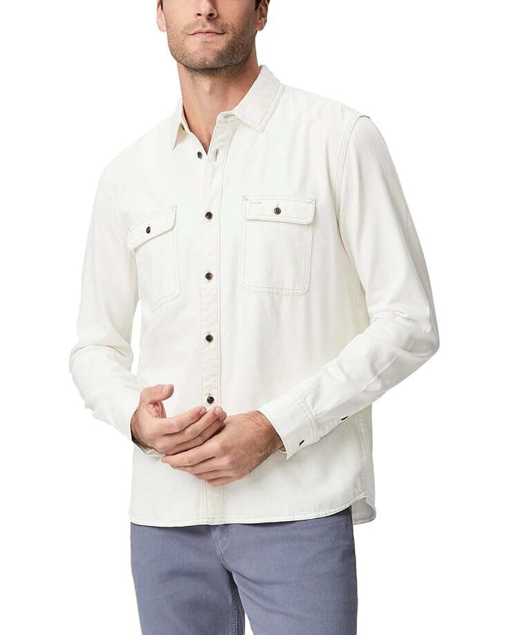 

Рубашка Paige Martin Utility Button Up Long Sleeve Shirt, цвет Warm Moonlight