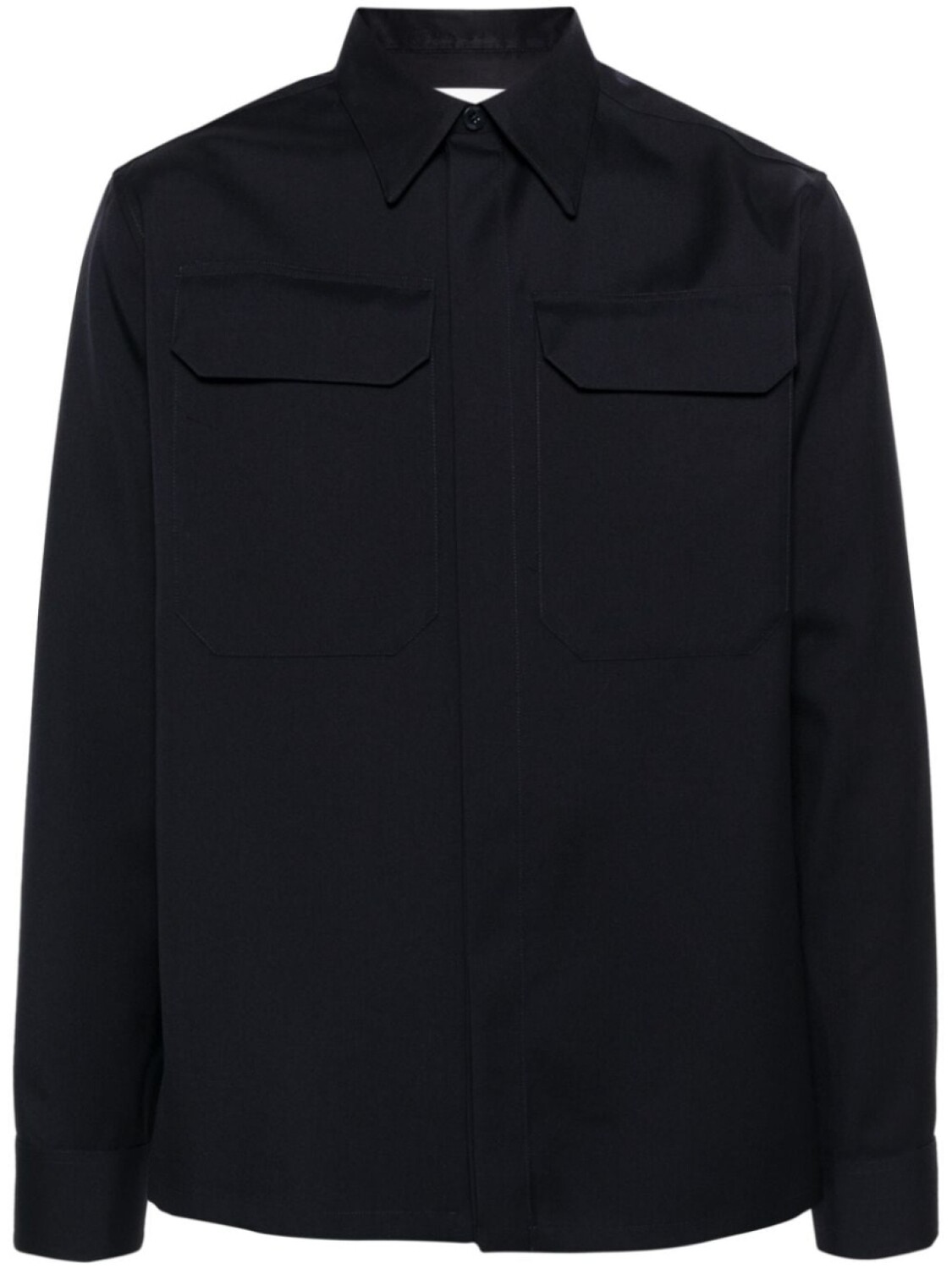

Jil Sander шерстяная рубашка, синий