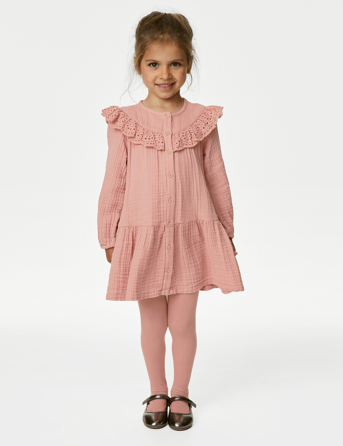 

Комплект вышивки из 2 предметов из хлопка (2–8 лет) Marks & Spencer, розовый