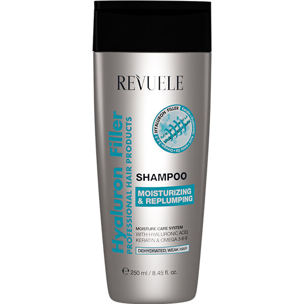 Увлажняющий шампунь для волос Revuele Hyaluron Filler, 250 мл шампунь для волос elseve увлажняющий шампунь гиалурон наполнитель для обезвоженных и тонких волос с гиалуроновой кислотой hyaluron moisture