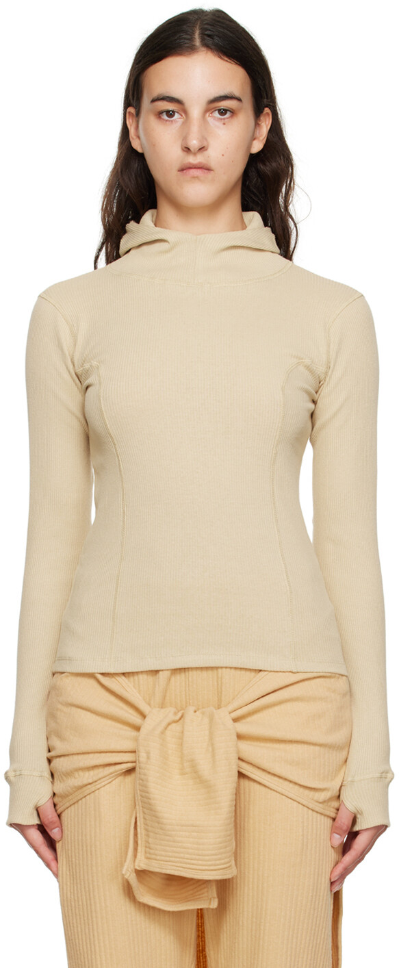 

Beige Hanifa Hoodie Baserange
