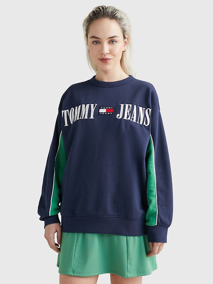 

Толстовка свободного кроя с логотипом в стиле ретро Tommy Jeans