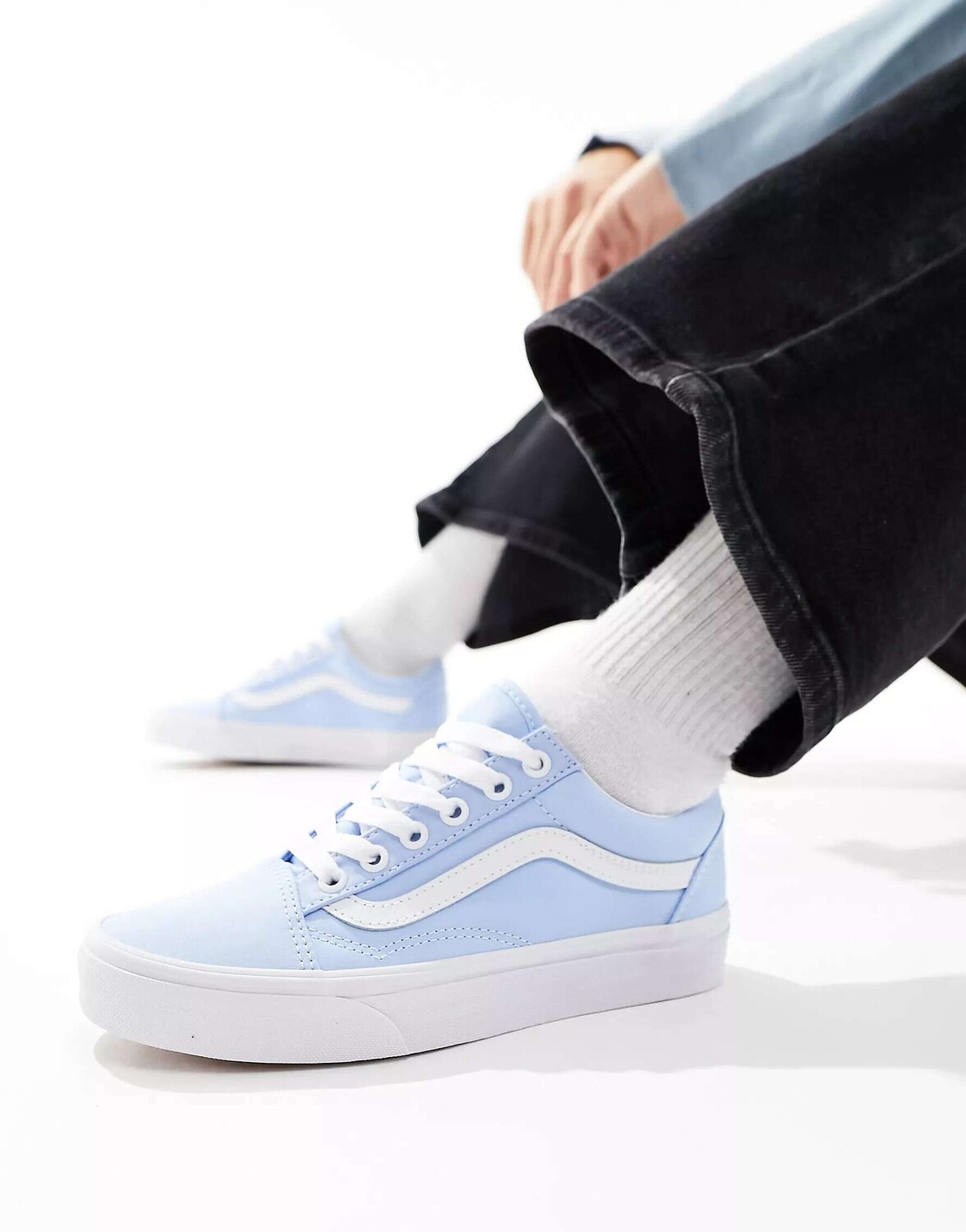 Кроссовки Vans Old Skool пастельно-синего цвета