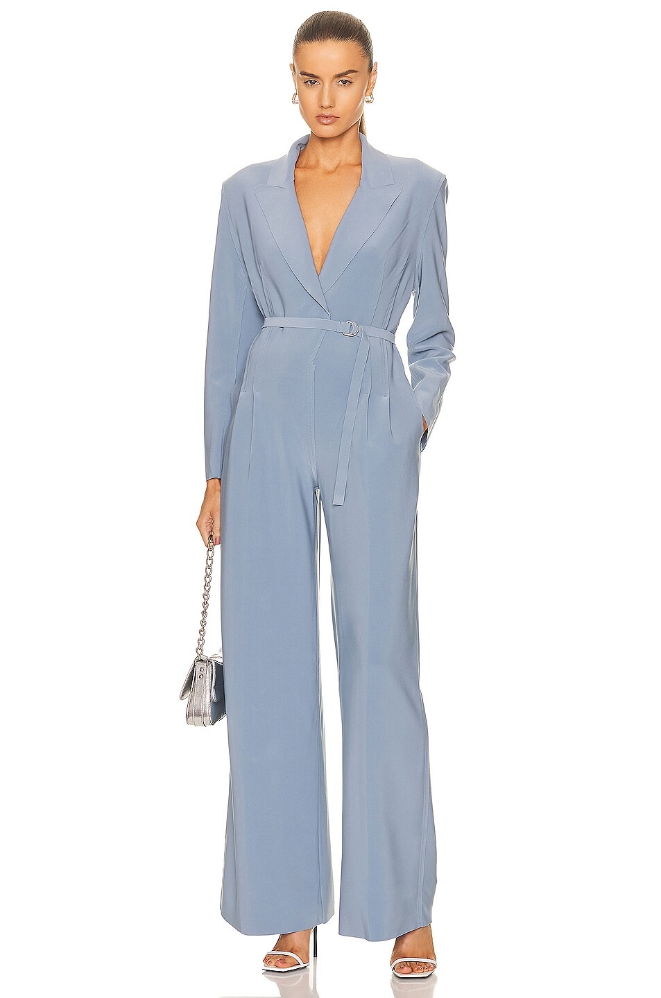 

Комбинезон Norma Kamali Single Breasted Straight Leg, цвет Soft Blue