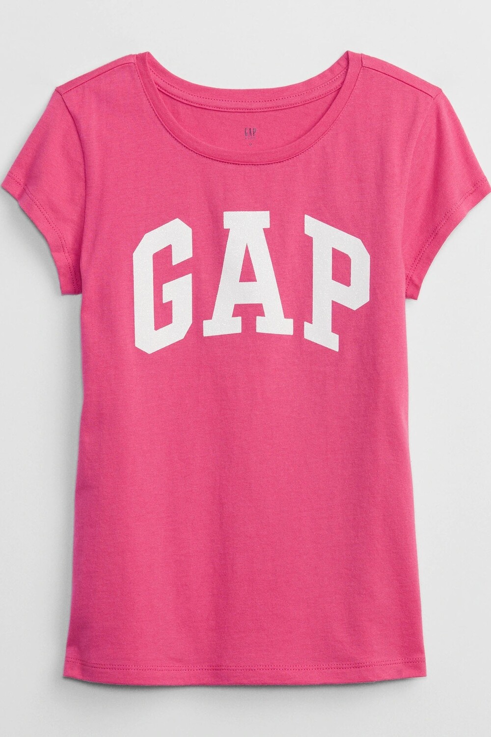 

Футболка с короткими рукавами и металлизированным логотипом Gap, розовый