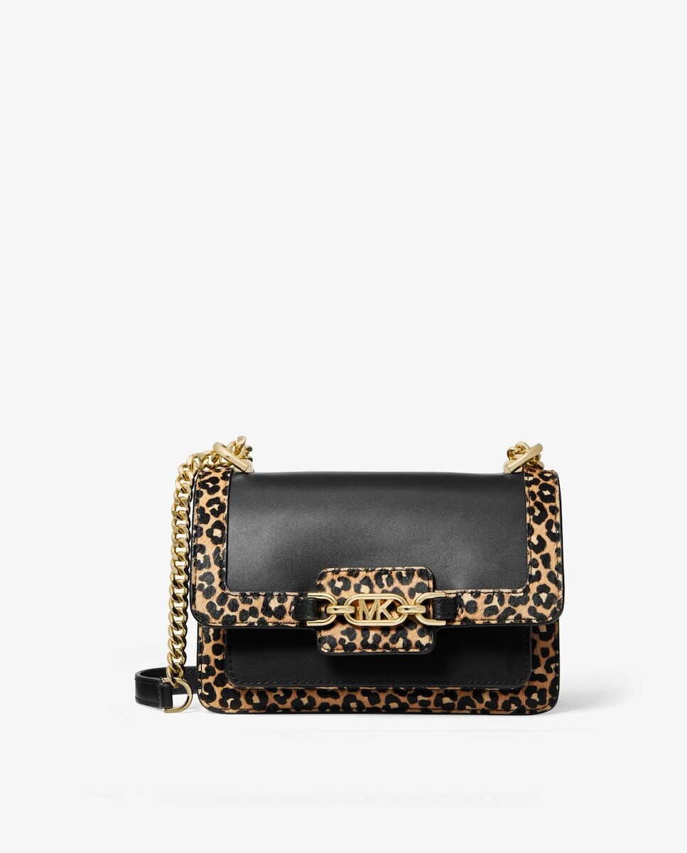 

Женская кожаная сумка через плечо Heather с меховой отделкой Michael Michael Kors, черный