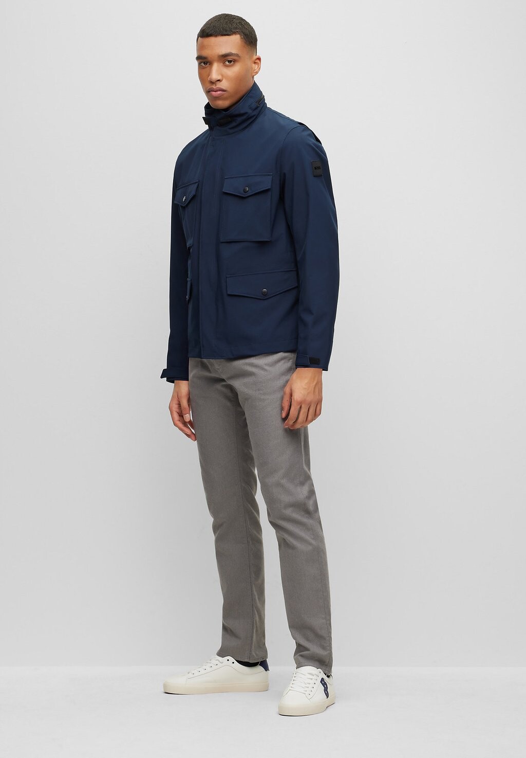 

Низкие кроссовки AIDEN BOSS, открытый белый