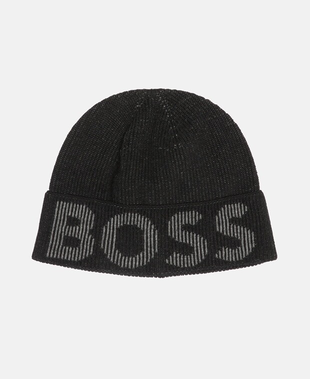 

Вязаная шапка Boss, черный