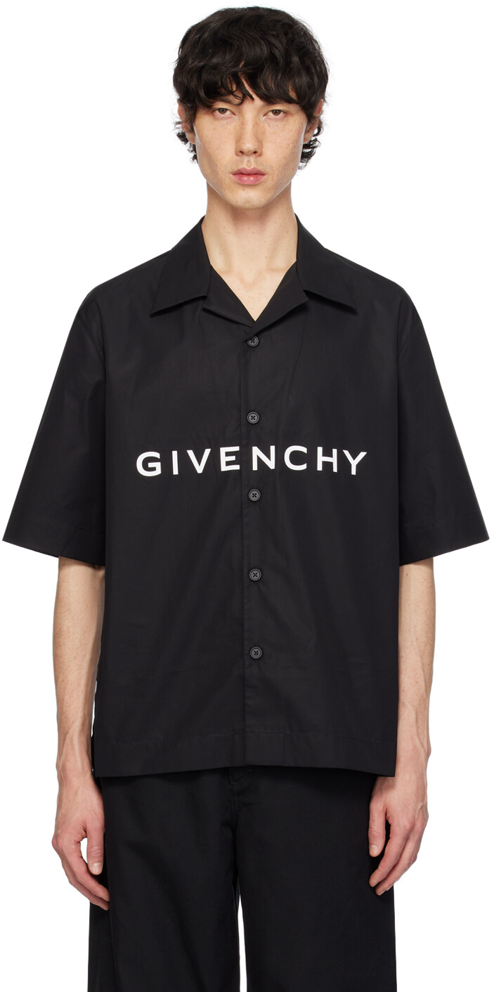 

Черная рубашка свободного кроя Givenchy