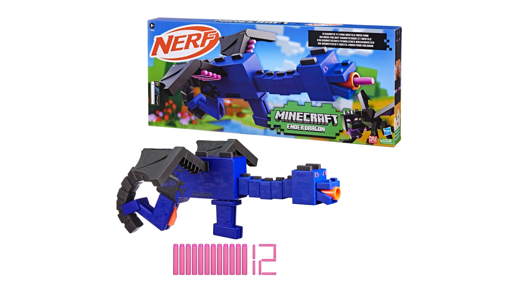 Hasbro дарт-бластер Nerf Minecraft Ender Dragon бластер nerf minecraft sabrewing f4733eu4