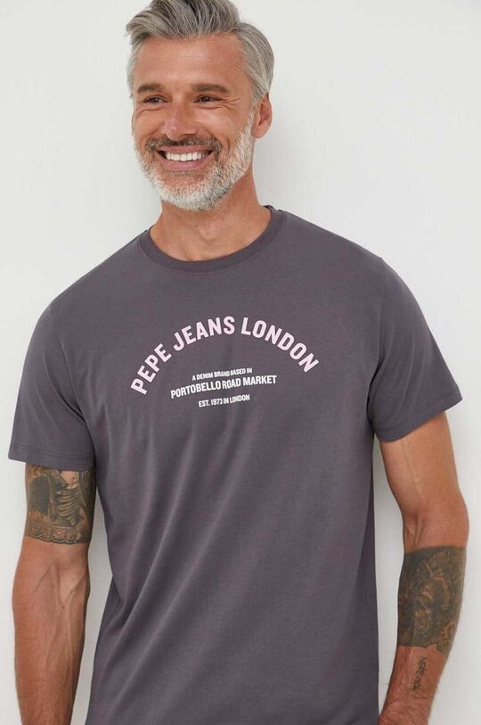 

Футболка Waddon из хлопка Pepe Jeans, серый