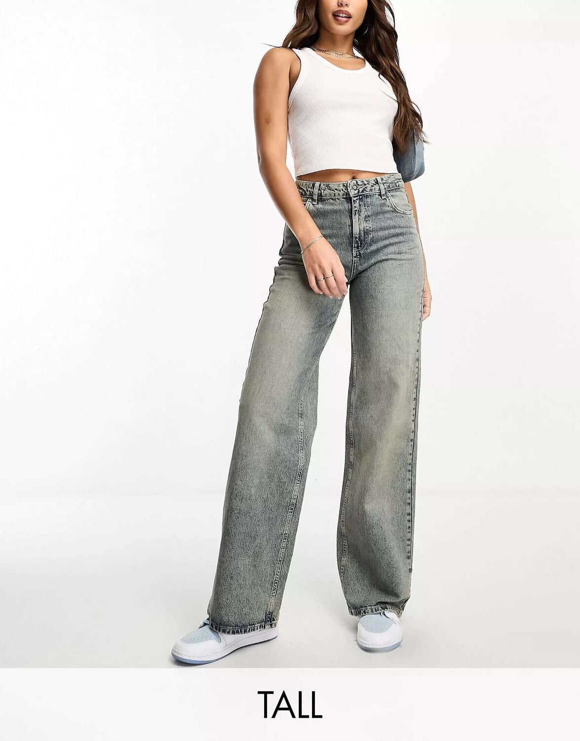 

Мешковатые джинсы Stradivarius Tall STR в винтажном стиле
