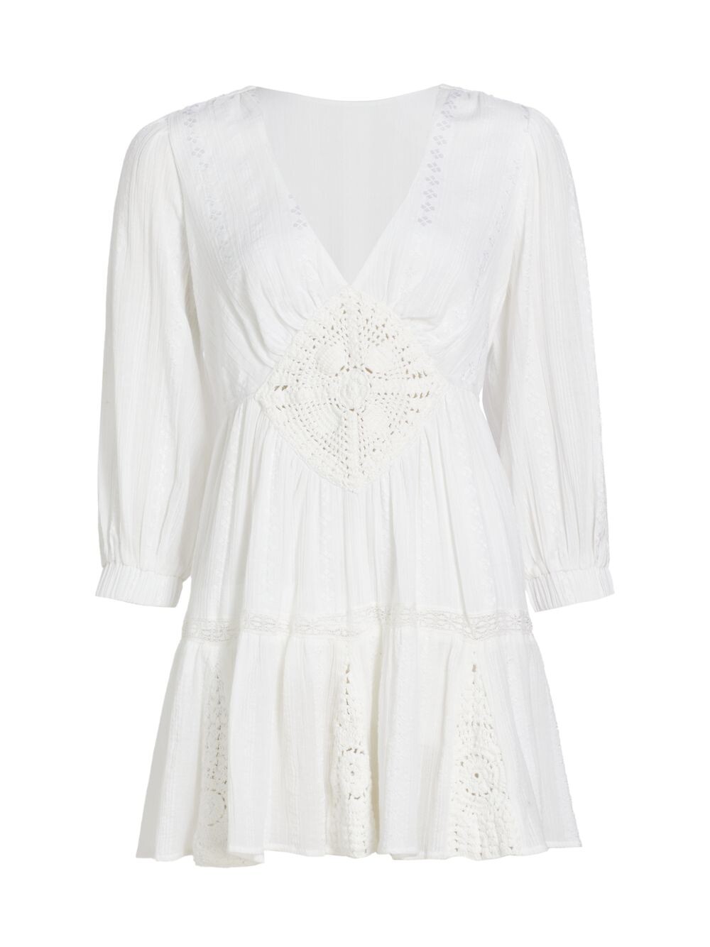 

Хлопковое мини-платье Hudson Free People, слоновая кость