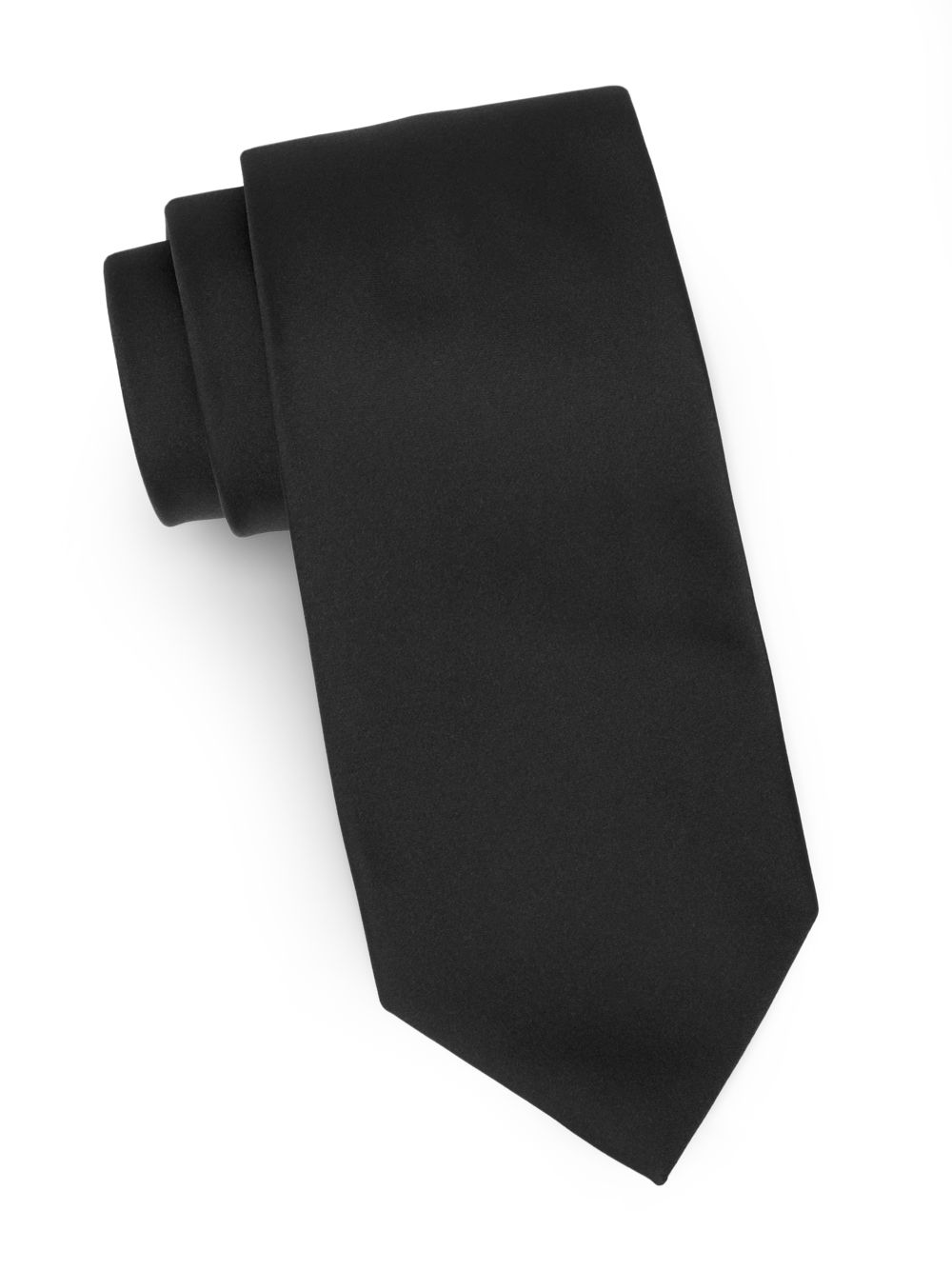 цена Атласный шелковый галстук Charvet, черный