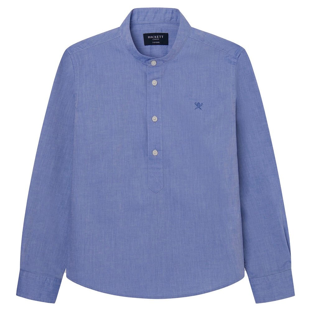

Рубашка с длинным рукавом Hackett Chambray Half Placket Kids, синий