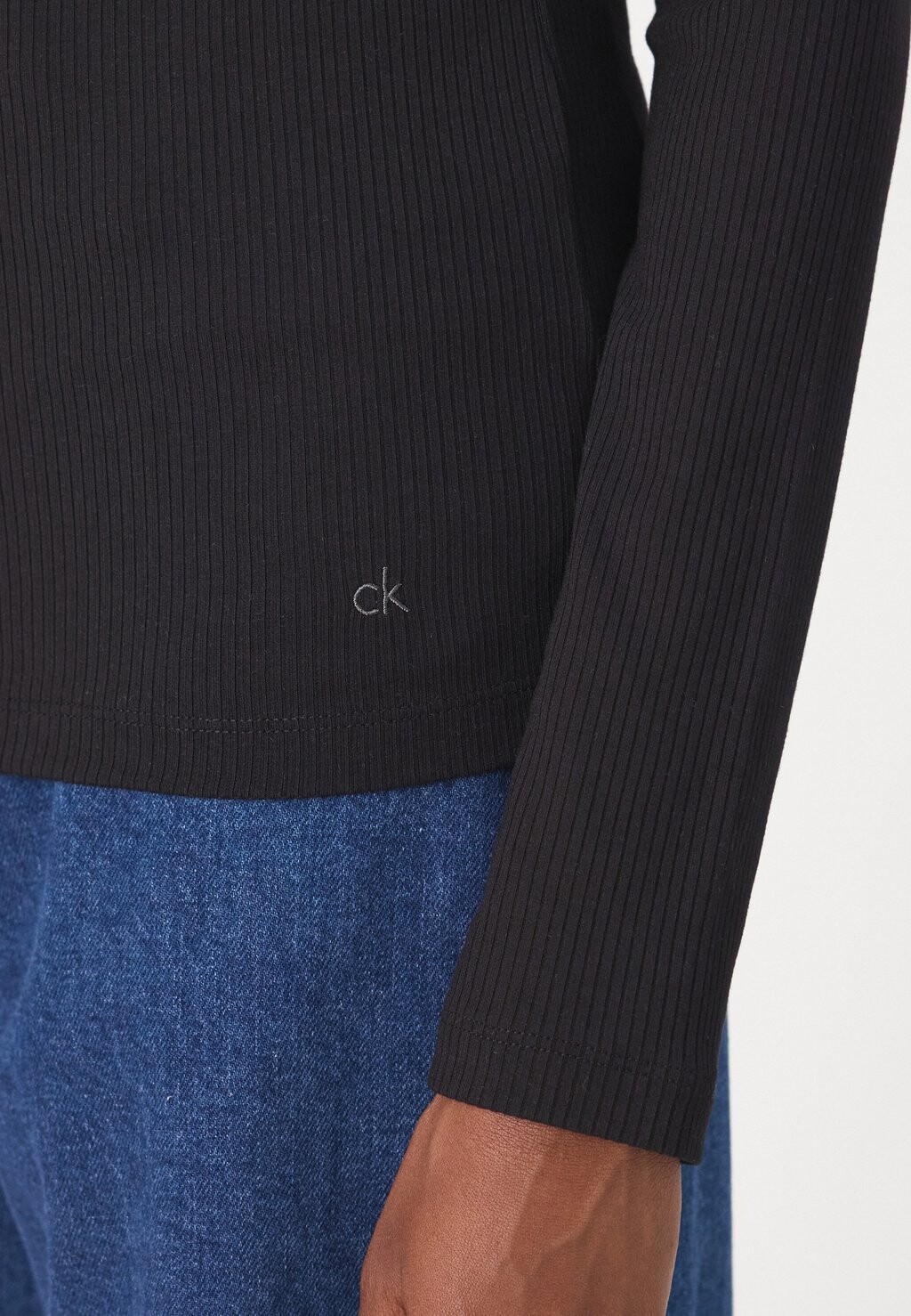 

Топ с длинными рукавами MOCK-NECK Calvin Klein, черный