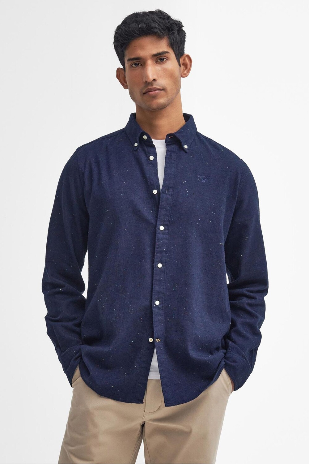 

Рубашка из саржи Tainsbury в крапинку Barbour, синий