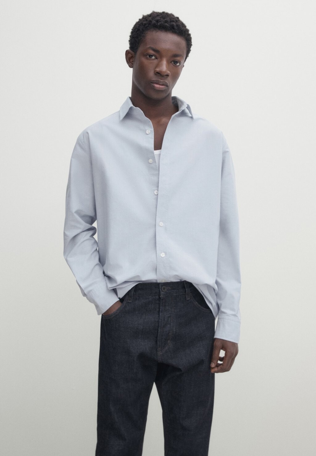 

Рубашка TEXTURE Massimo Dutti, цвет dark blue