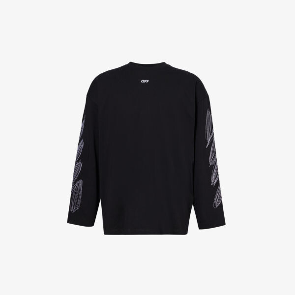 

Футболка из хлопкового джерси с графическим принтом scribble diag Off-White, черный