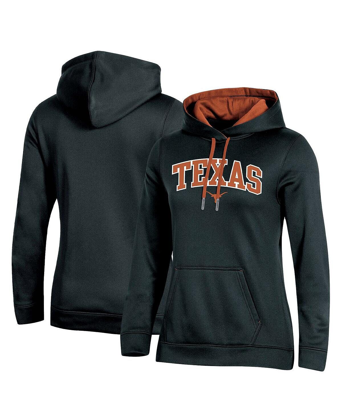 

Женский черный пуловер с капюшоном Texas Longhorns Arch Logo 2.0 Champion, черный