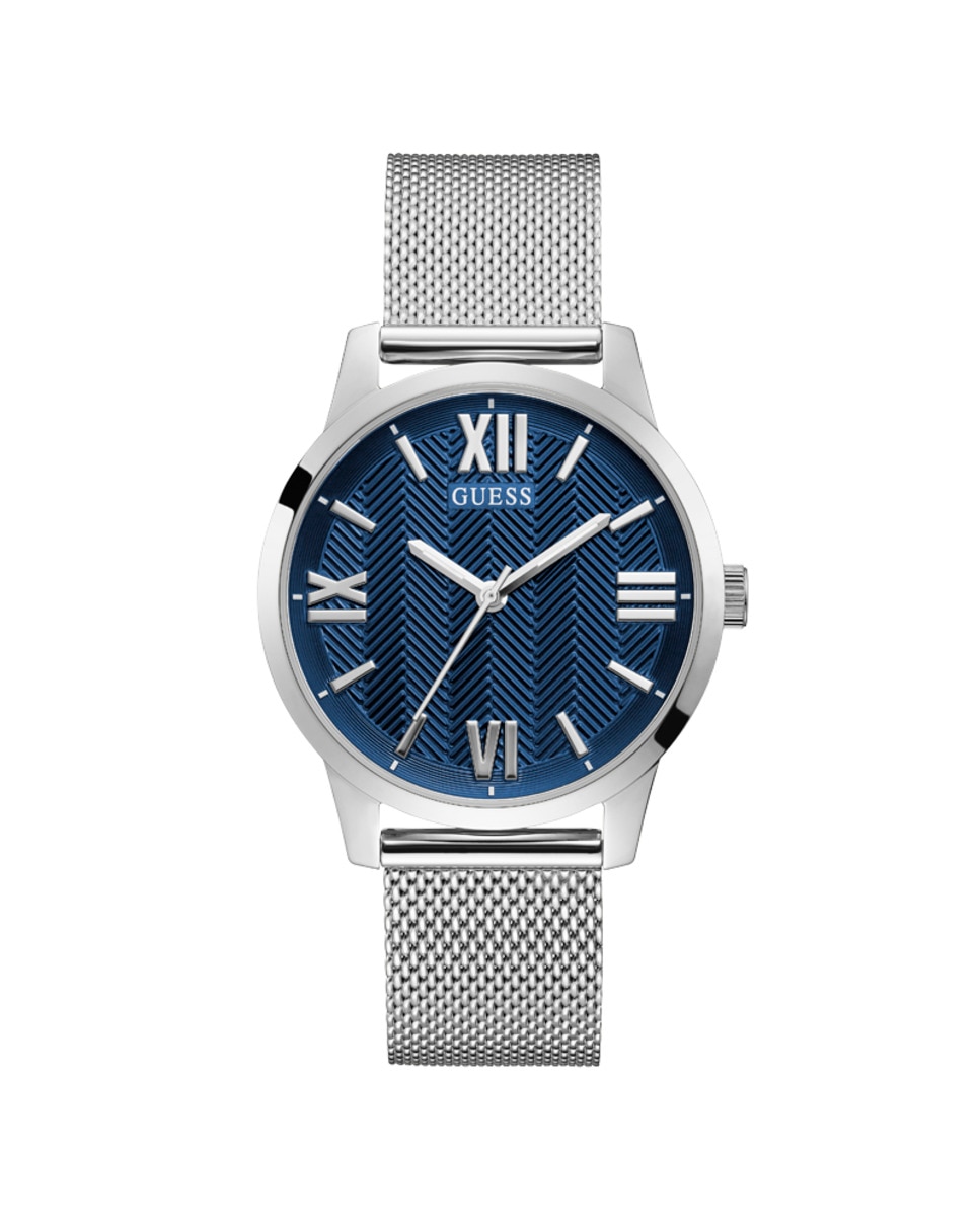 Мужские часы Campbell GW0214G1 со стальным и серебряным ремешком Guess, серебро